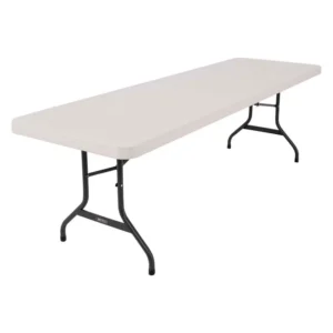 Praktisk klapbord 245 × 76 cm i offwhite, velegnet til både indendørs og udendørs brug