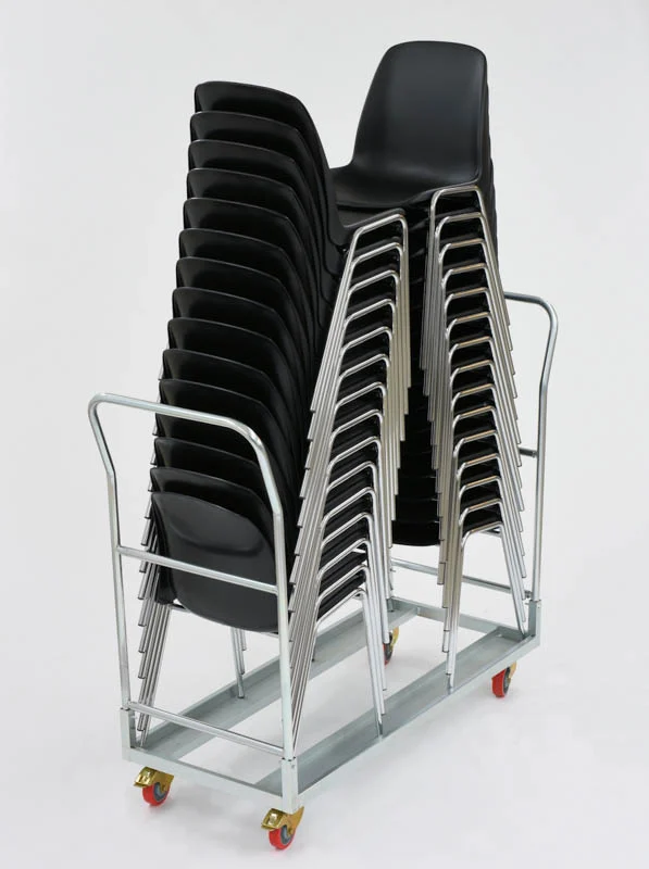 stolevogn med stabelstole