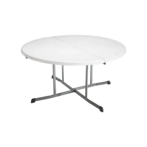 Lifetime runt fällbart bord Ø153 cm i vitt, modell 5402, robust bord för 8 personer