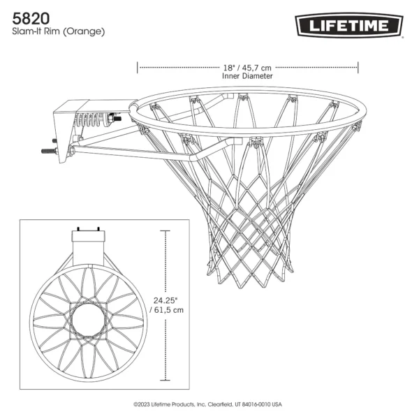 Tegning basket net af backboards den passer til