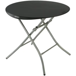 LIFETIME soffbord Ø84 cm Svart bordsskiva