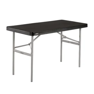 Lifetime klapbord 122 × 61 cm i sort, robust og praktisk, ideelt til møder og eksamener