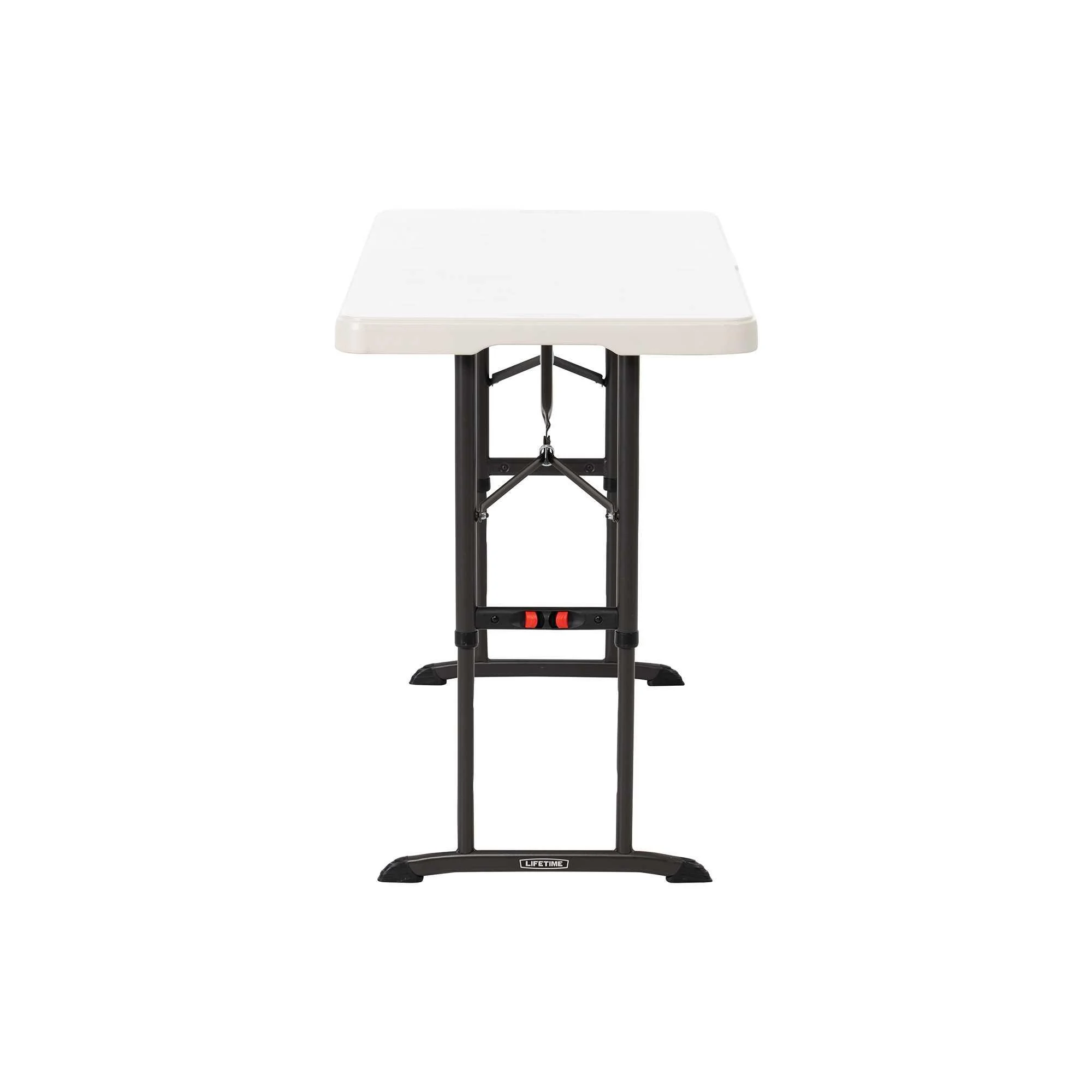 Lifetime Klapbord 122 x 61 cm højdejusterbart med stabelspor offwhite - Billede 6