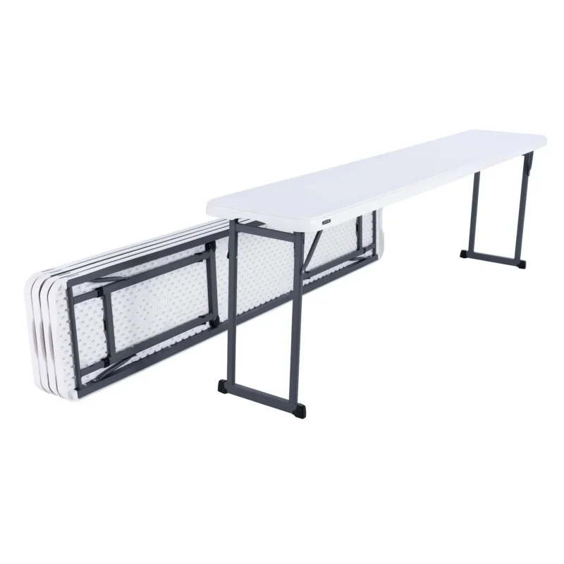Lifetime konferencebord foldbart 246 x 47 cm hvid - Billede 4