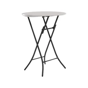 Lifetime ståbord Ø84 cm vitt, modell 81031, robust cocktailbord för evenemang och mässor