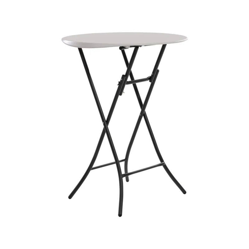 Lifetime ståbord Ø84 cm hvid, model 81031, robust cocktailbord til events og messer
