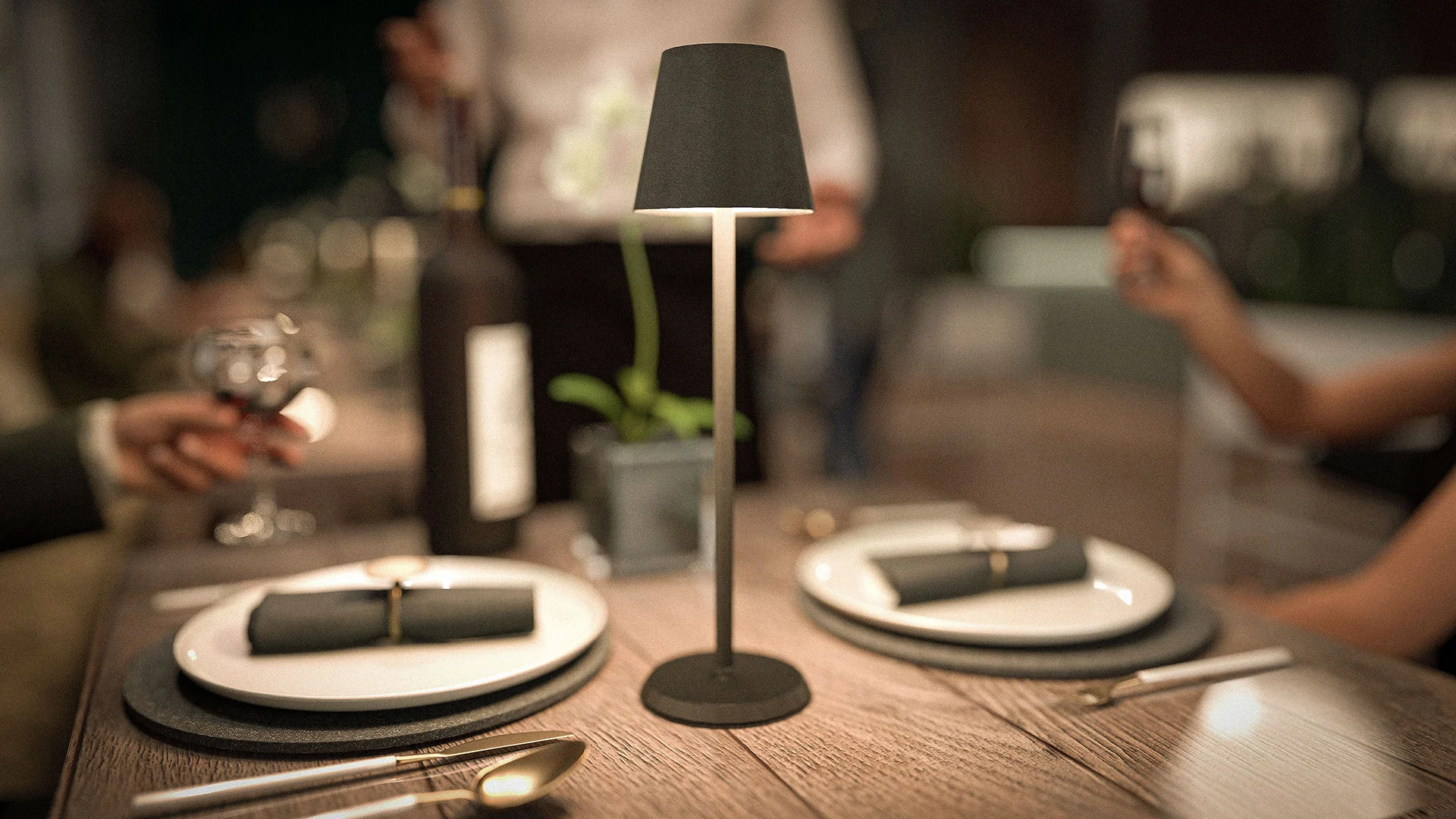 Securit® FELINE LED bordlampe, sort - Billede 3