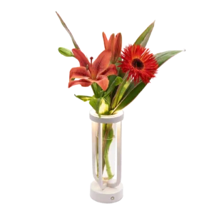 Securit® FLORENCE LED bordlampe og vase, hvid