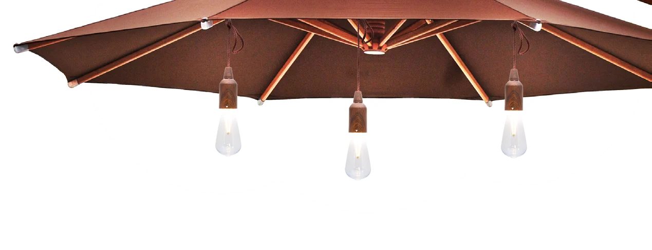 Securit® 3 stk. COPENHAGEN LED lamper til parasol, ledningsfri og genopladelige
