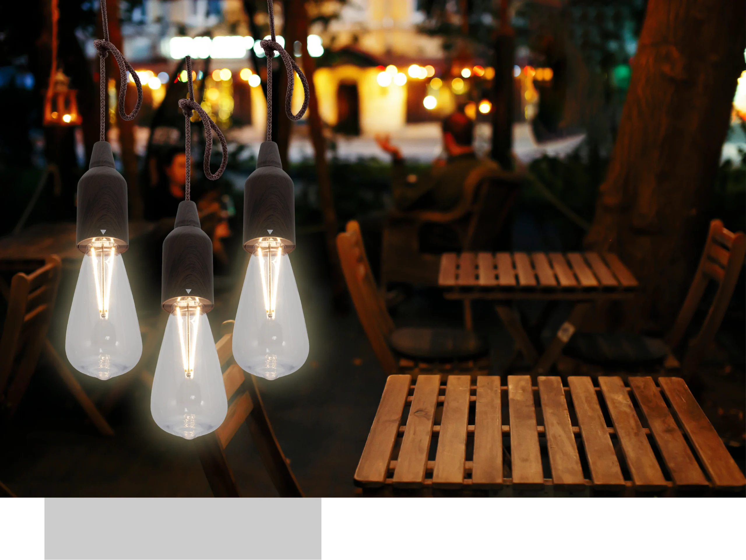 Securit® 3 stk. COPENHAGEN LED lamper til parasol, ledningsfri og genopladelige - Billede 4