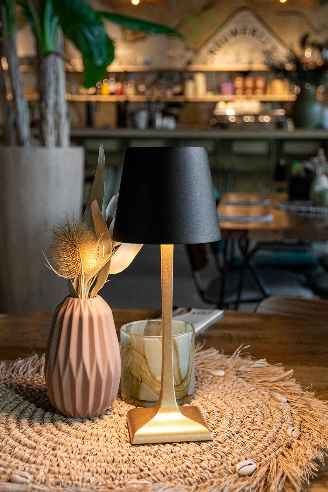 Securit® ROMA LED bordlampe, sort/guld - Billede 2