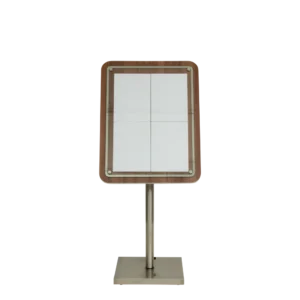 Securit® GLASS STAR Informationsdisplay 4xA4, valnød