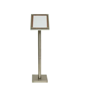 Securit® GLASS STAR Informationsdisplay 1xA4, valnød