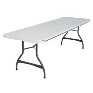 Lifetime klapbord 245 x 76 cm i hvid, model 80299, robust bord med plads til 8 personer
