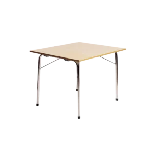 Robust eksamensbord 80x60 cm med melaminplade og sort stel – ideelt til undervisning og prøver