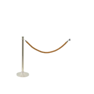 Securit® CLASSIC CHROME - Sæt med 1 afspærringsstolpe og 1 bronzefarvet reb