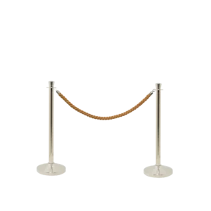 Securit® CLASSIC CHROME - Sæt med 2 afspærringsstolper og 1 bronze reb