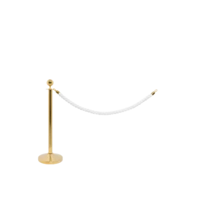 Securit® CLASSIC GOLD - Sæt med 1 afspærringsstolpe og 1 hvidt reb