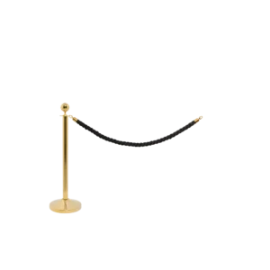 Securit® CLASSIC GOLD - Sæt med 1 afspærringsstolpe og 1 sort reb