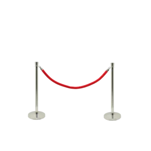 Securit® BUDGET - Sæt med 2 afspærringsstolper og 1 rødt reb