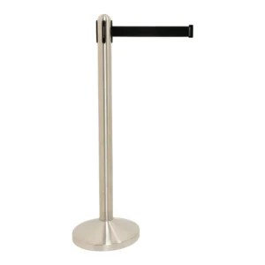 Securit® UDTRÆK - afspærringsstolpe med sort udtræksbånd