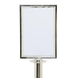 Securit® CLASSIC CHROME Topskilt - til afspærringssystem