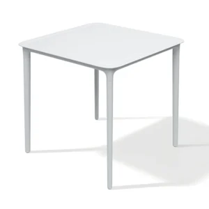 Rimo spisebord i hvid – moderne designbord i let og robust kvalitet, fremstillet af genanvendelige materialer til både indendørs og udendørs brug