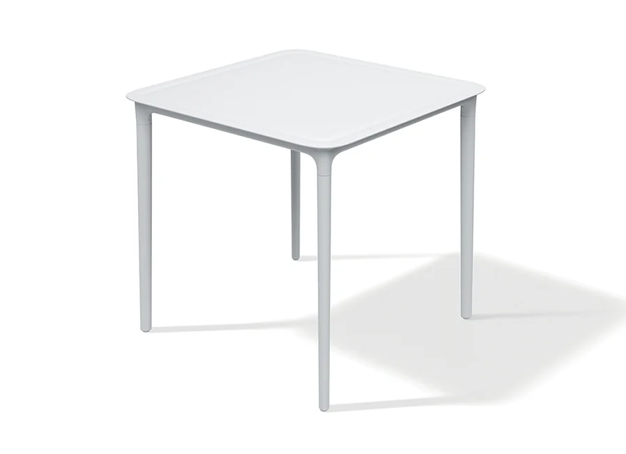 Rimo spisebord i hvid – moderne designbord i let og robust kvalitet, fremstillet af genanvendelige materialer til både indendørs og udendørs brug