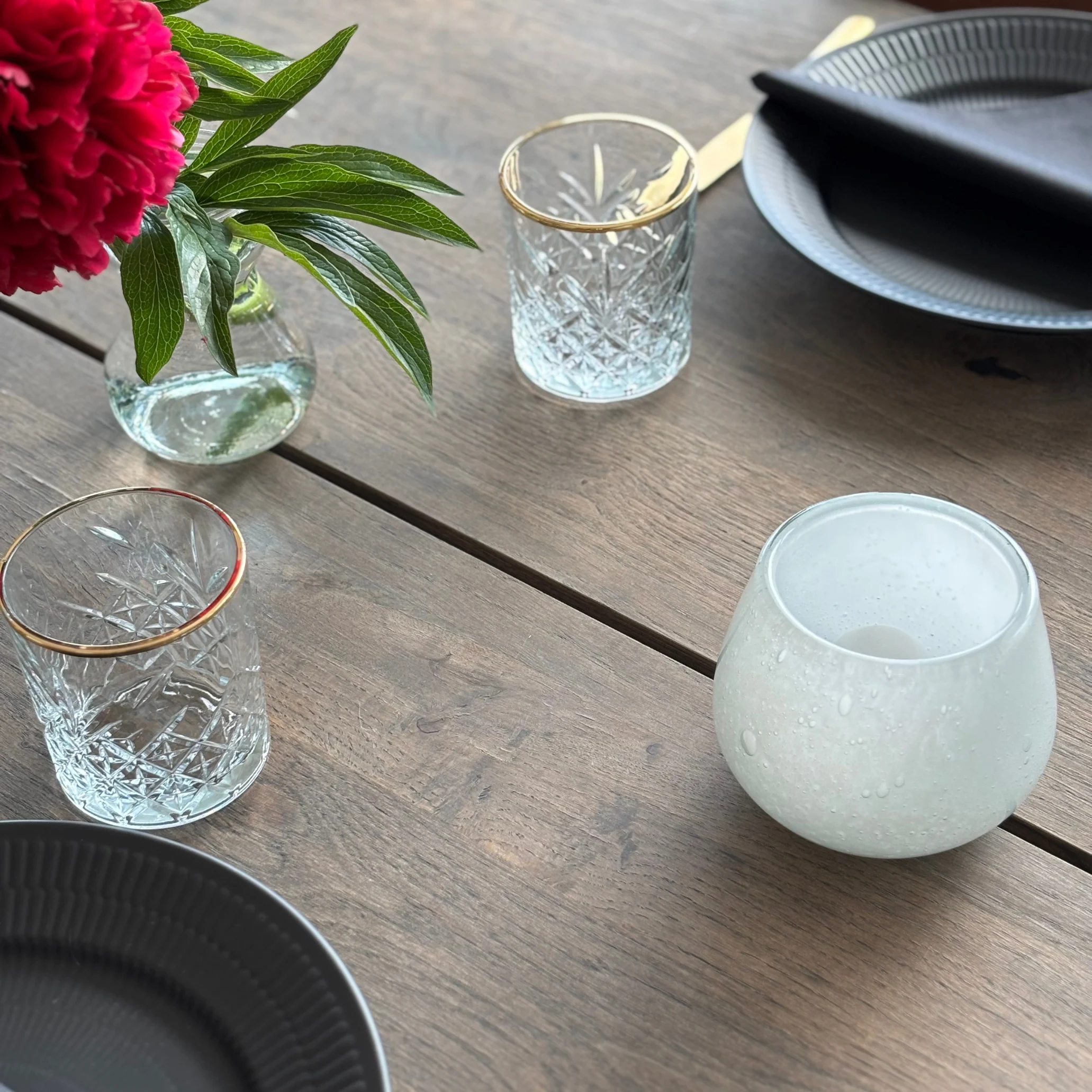 Securit® Sæt 12 stk. LUNA glasstager, 12 stk. LED fyfadslys og ladestation, hvide/favet & hvidt lys - Billede 4