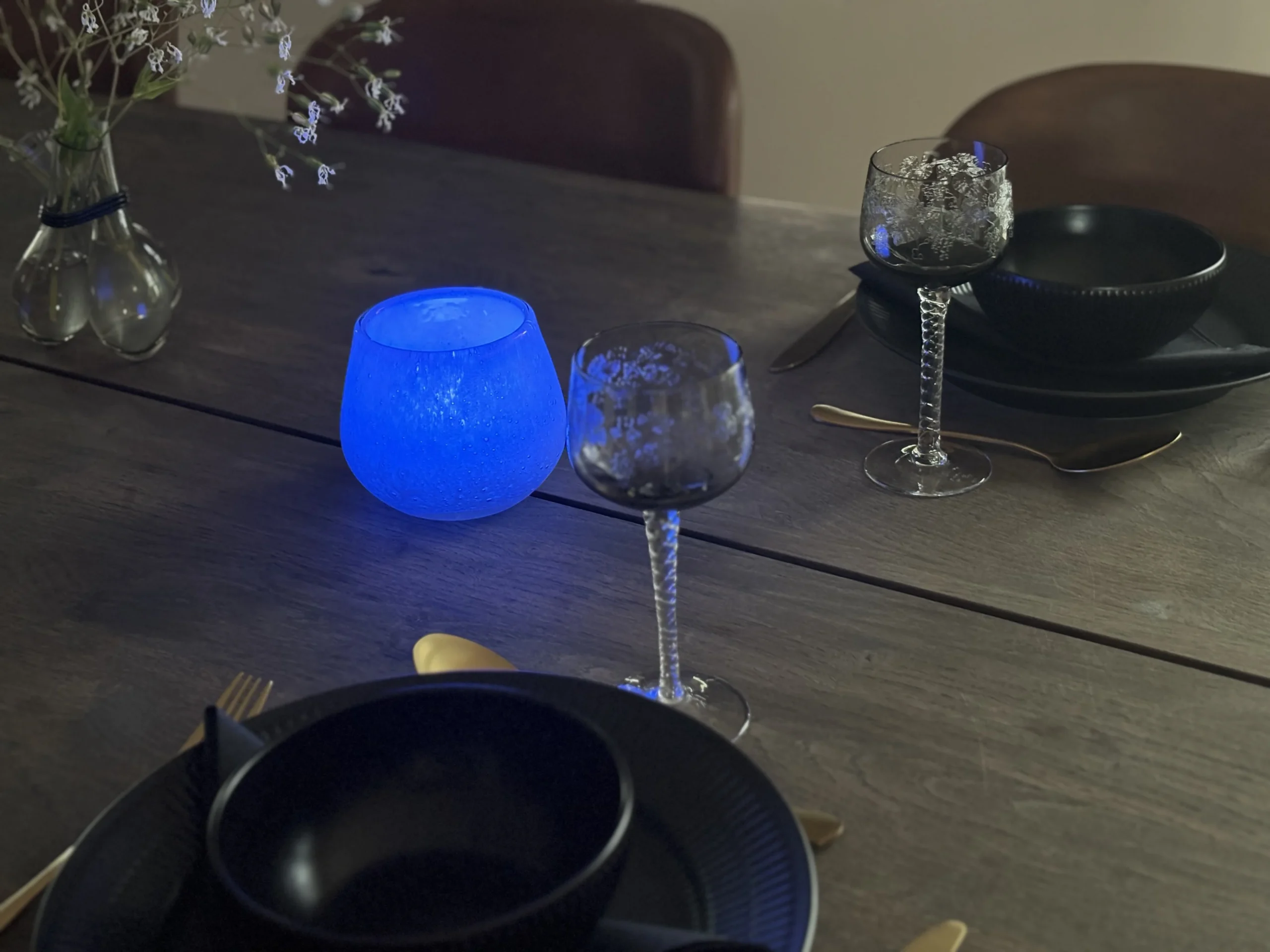 Securit® Sæt 12 stk. LUNA glasstager, 12 stk. LED fyfadslys og ladestation, hvide/favet & hvidt lys - Billede 13